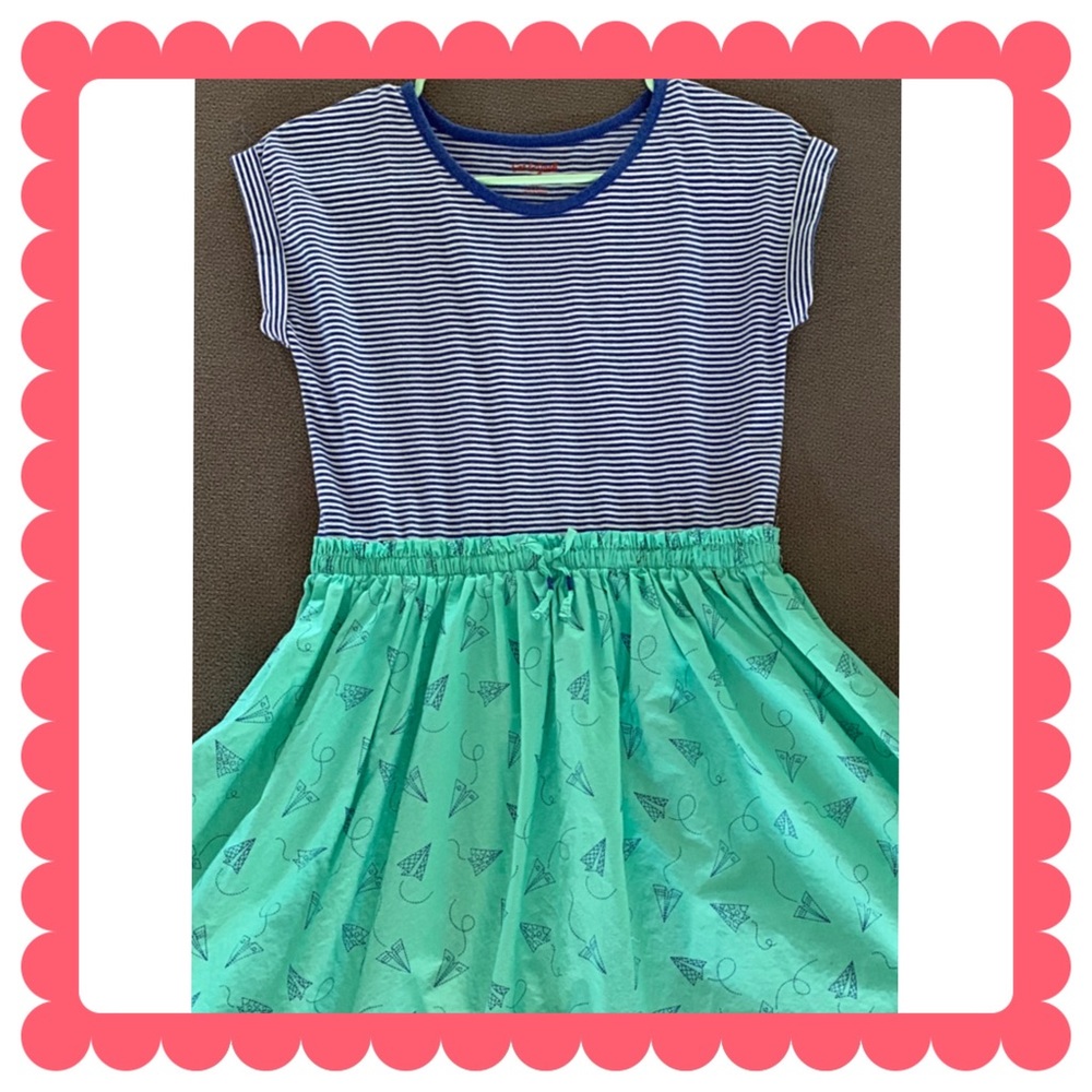 NWOT Striped Parer Airplane Dress Cat & Jack XL 14